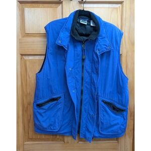 Gap GP Tech Men's XL Vest PURPLE Quilted Puffy Full Zip Snaps Pockets Warm